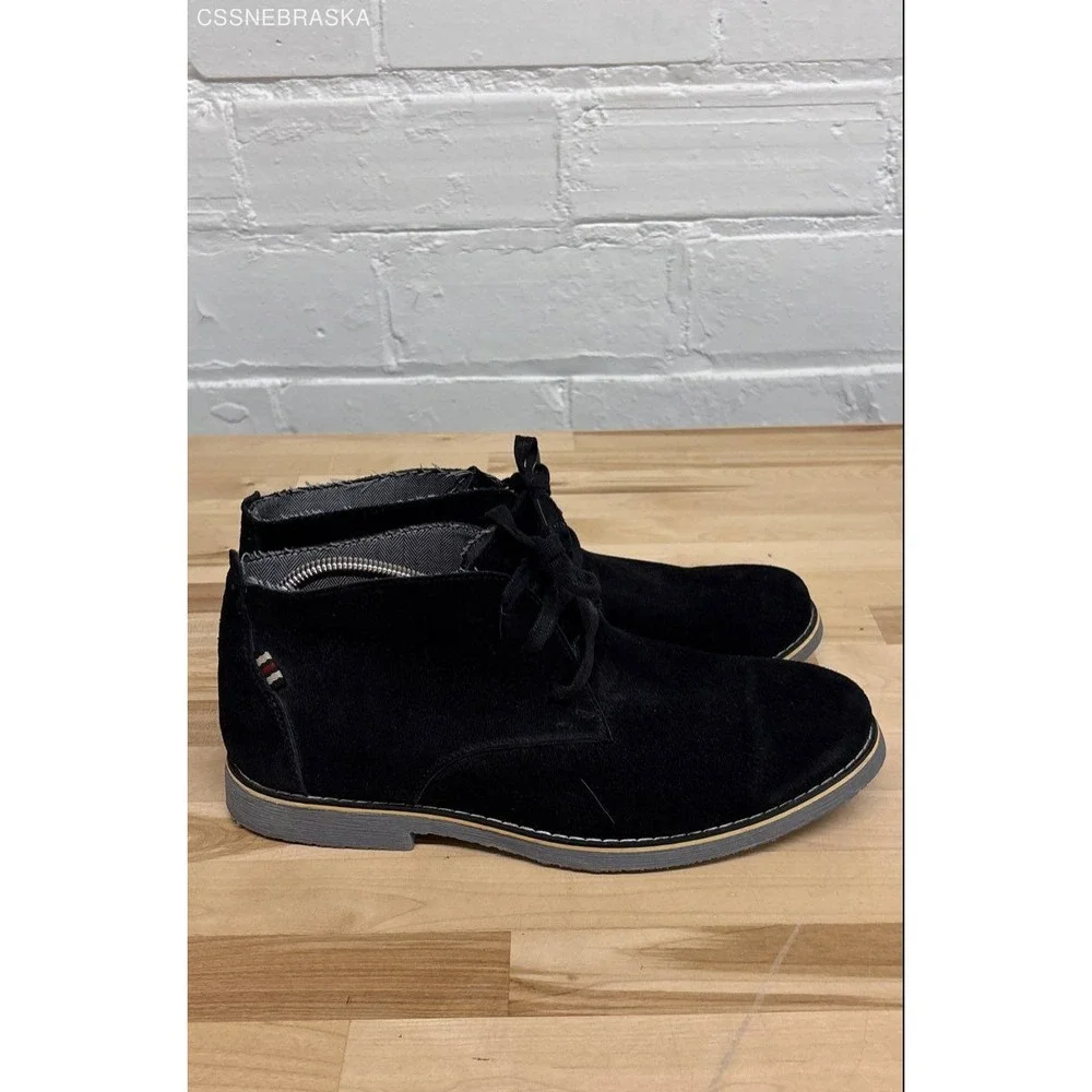 Alpine Swiss Black Mens Genuine Suede Chukka Boots -‎ Size 11